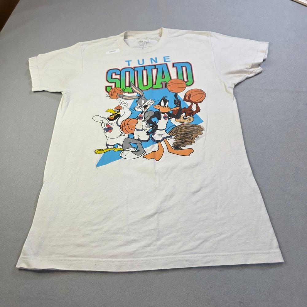 Space Jam Tune Squad Graphic T-Shirt White Looney Tunes Mens Medium